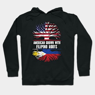 American Grown with Philippine Roots USA Flag Hoodie